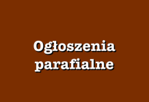Ogłoszenia duszpasterskie- VII Niedziela Zwykła 19.02.2023r.