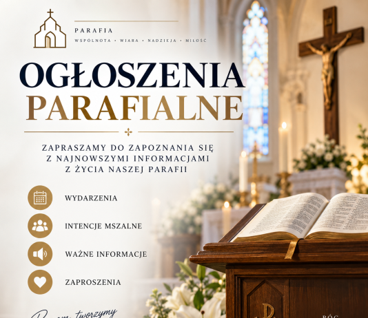 Ogłoszenia Parafialne – 23 Niedziela Zwykła – 06.09.2026 r.