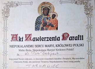 Akt Zawierzenia Parafii Niepokalanemu Sercu Maryi, Królowej Polski